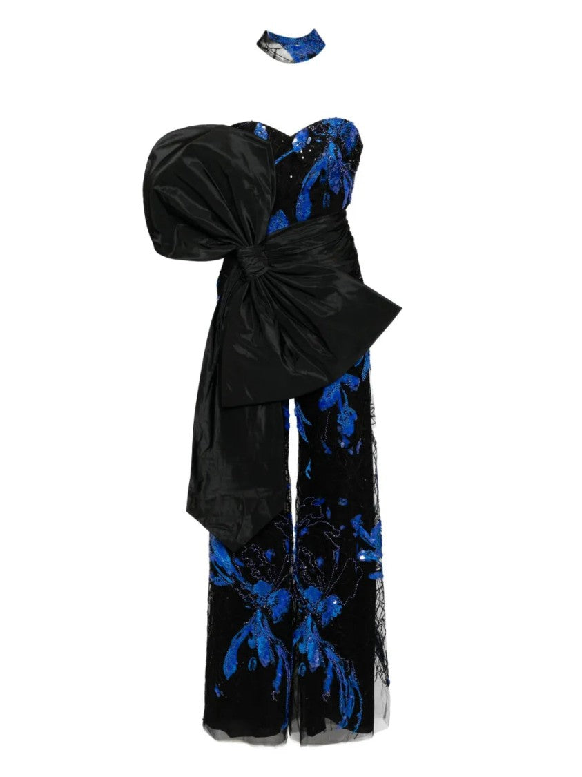 Embroidered Strapless Jumpsuit