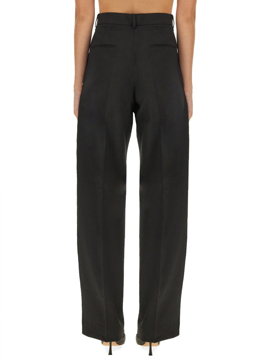 High-Waisted Straight-Leg Virgin Wool Pants