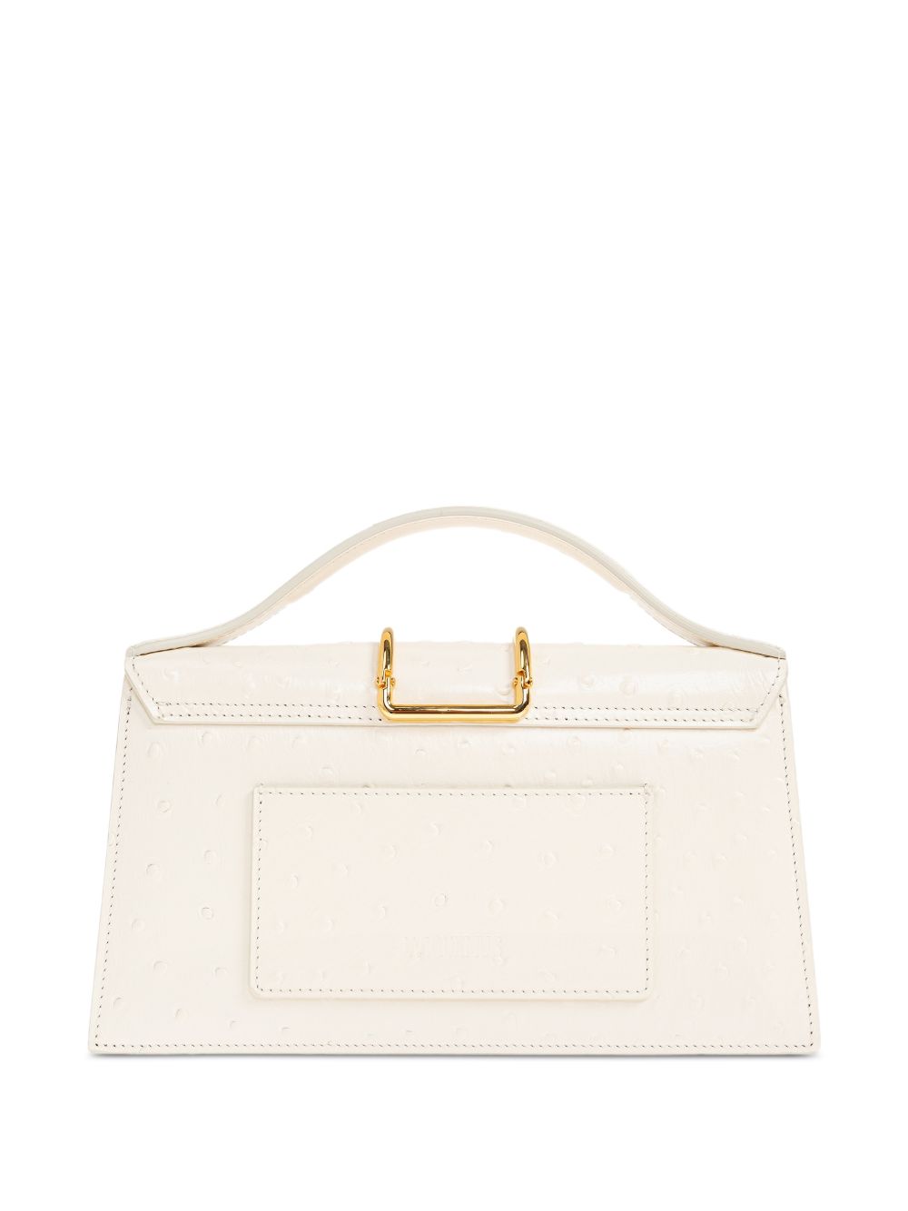 Structured Rectangular Handbag With Off-White Ostrich Effect