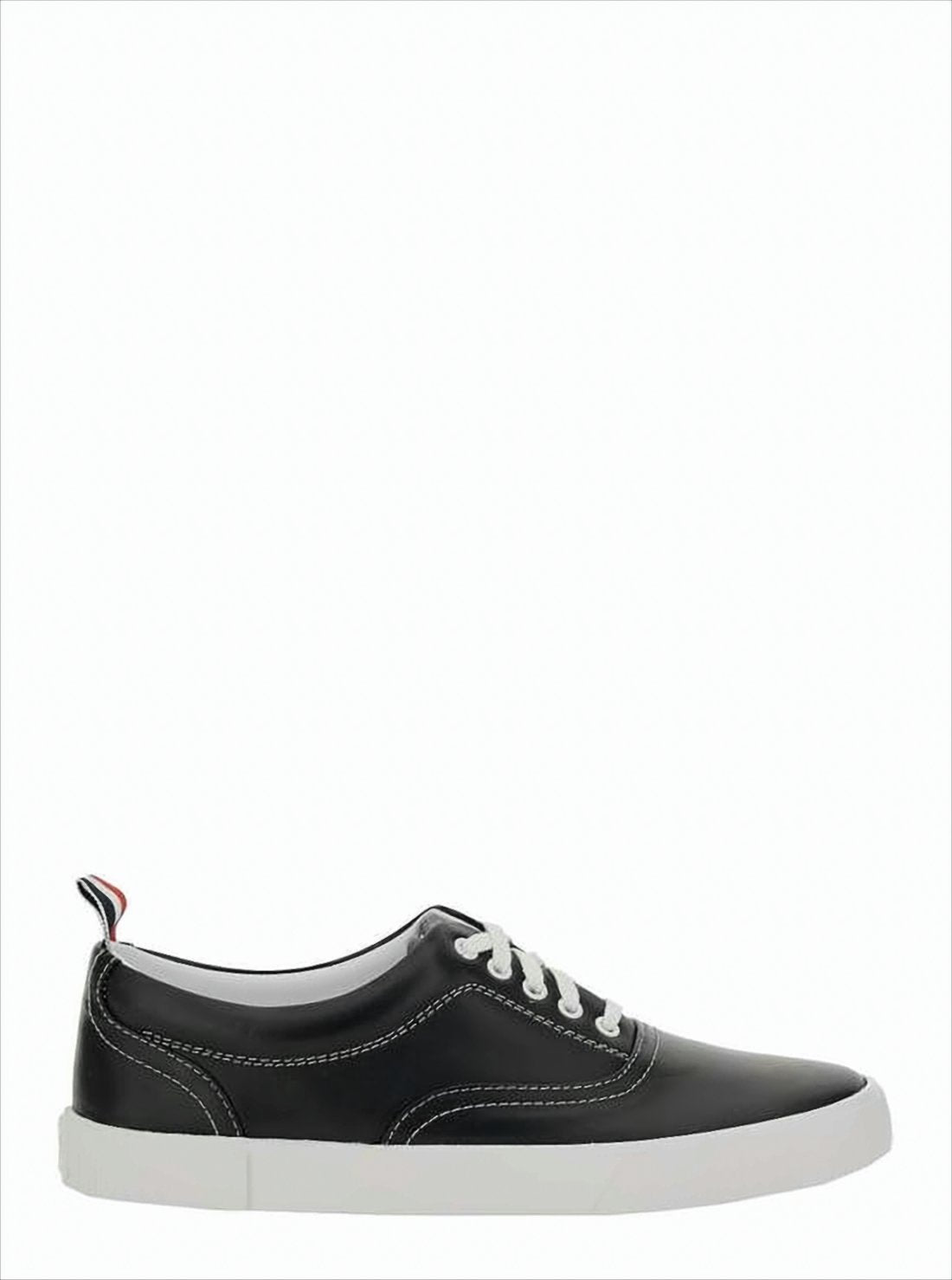 Calf Leather Low-Top Sneakers With Contrast Sole