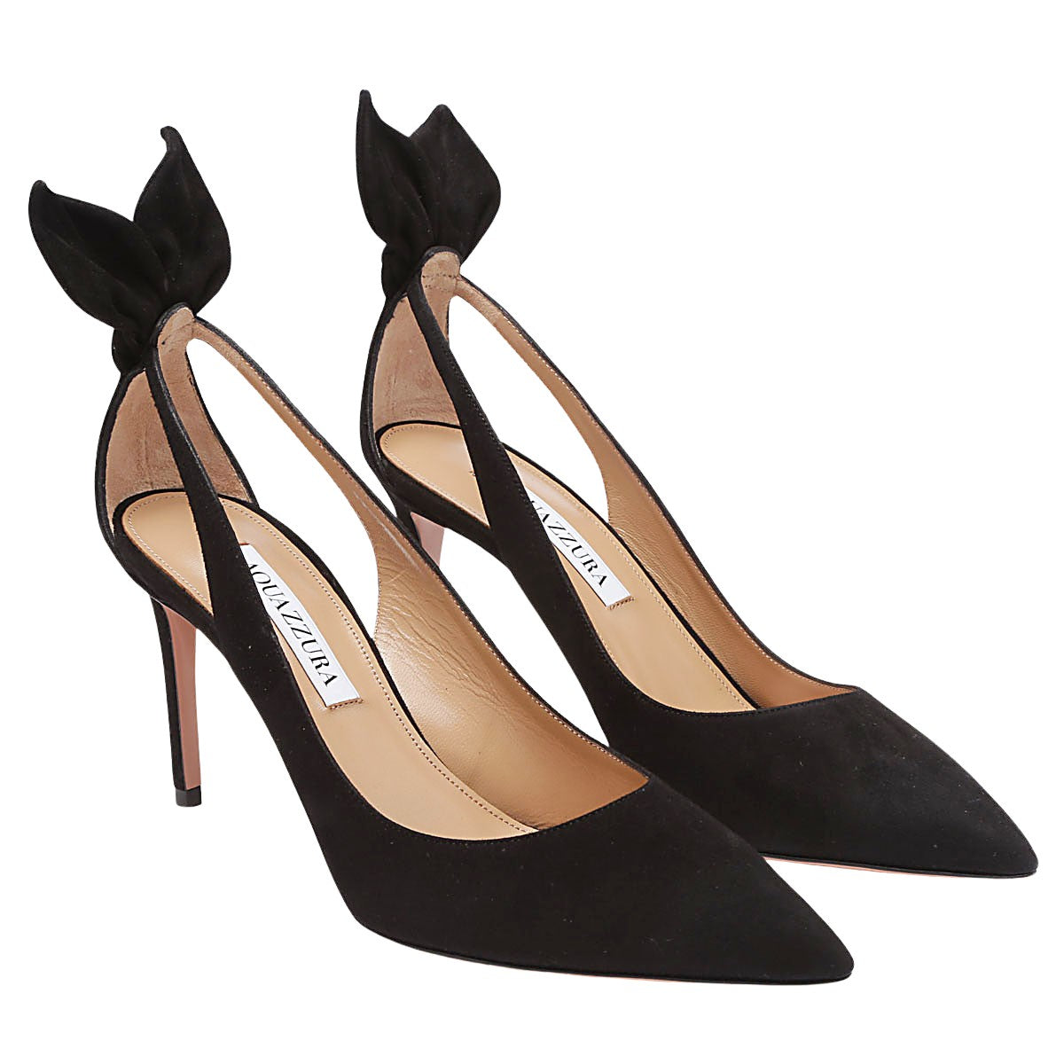 Pointed-Toe High Heels with Distinctive Bow Detail