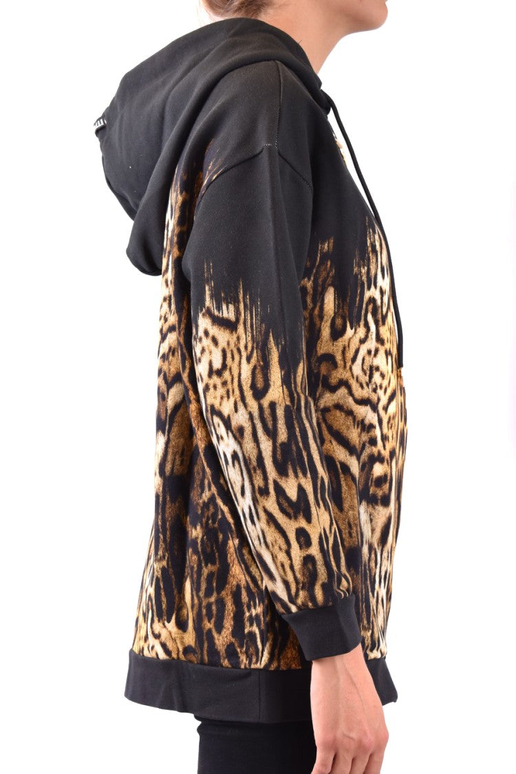 Multicolor Animal Print Sweatshirt With Gold-Tone Zipper