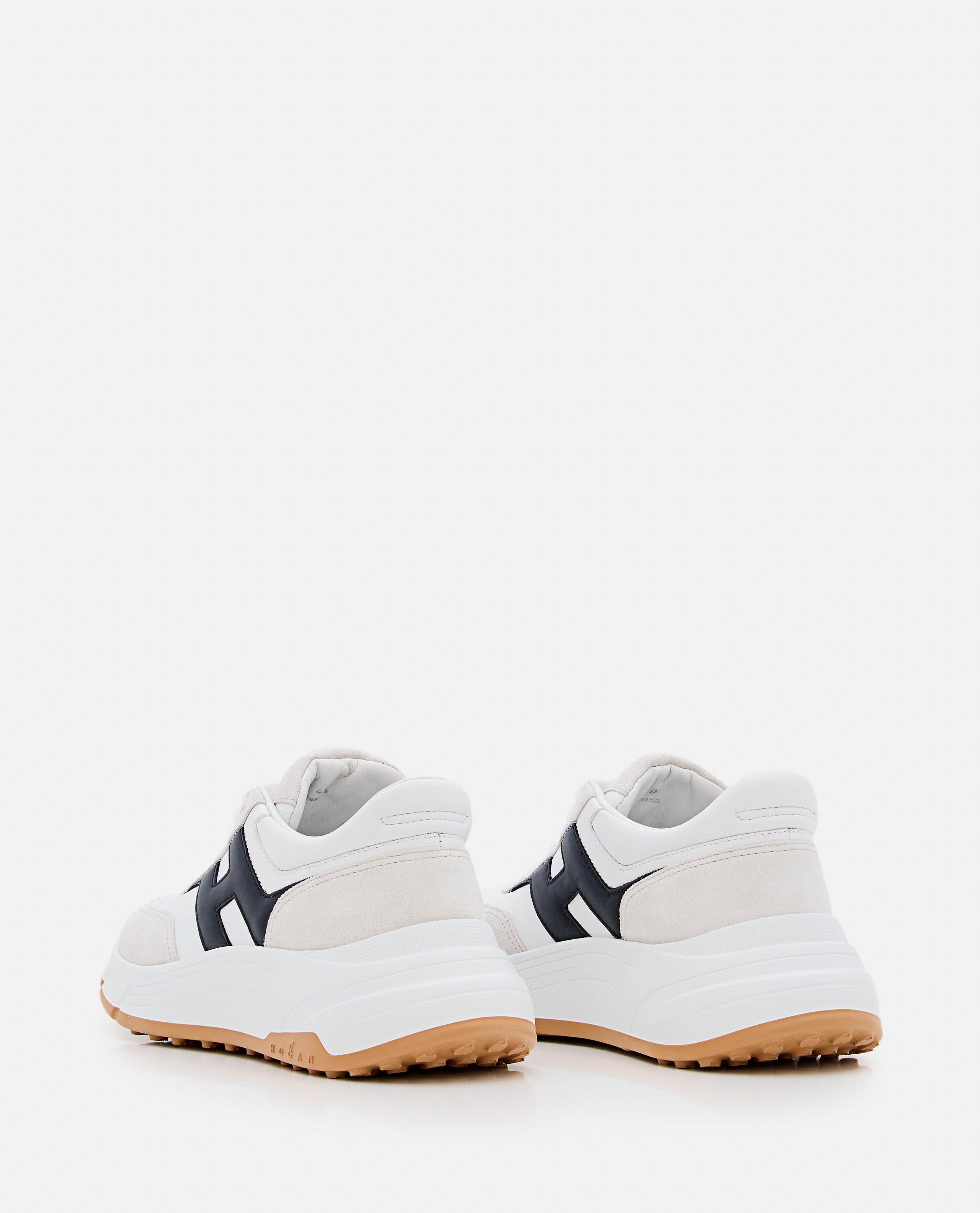 H669 White Leather Sneakers