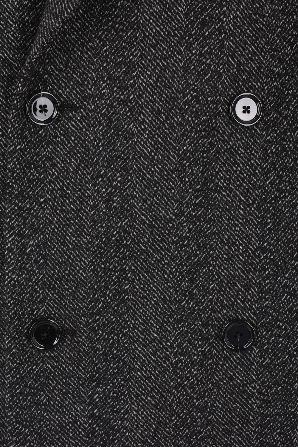 Double-Breasted Tailored Coat with Structured Shoulders