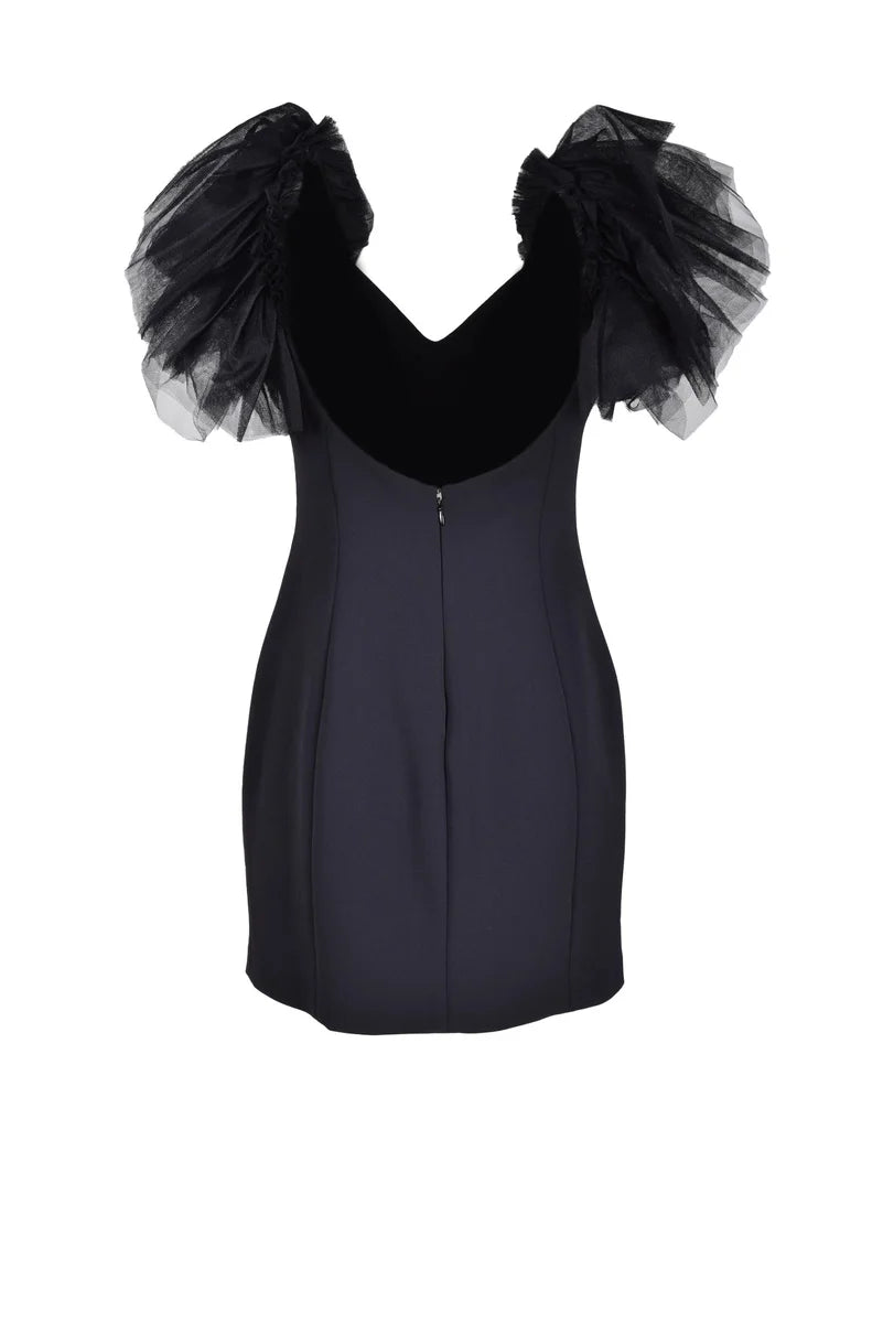 Black Dress Polyester Elastane
