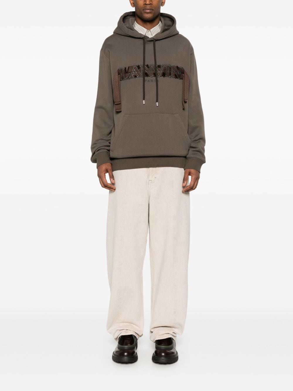 Dark Olive Green Cotton Jersey Hoodie