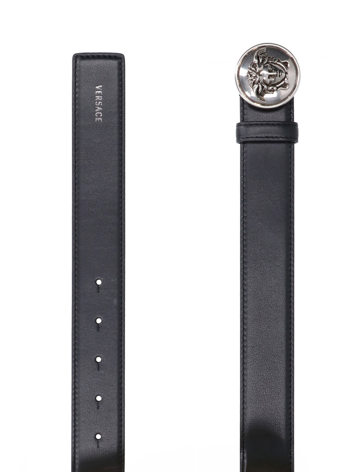 Black Medusa Biggie Calf Leather Belt
