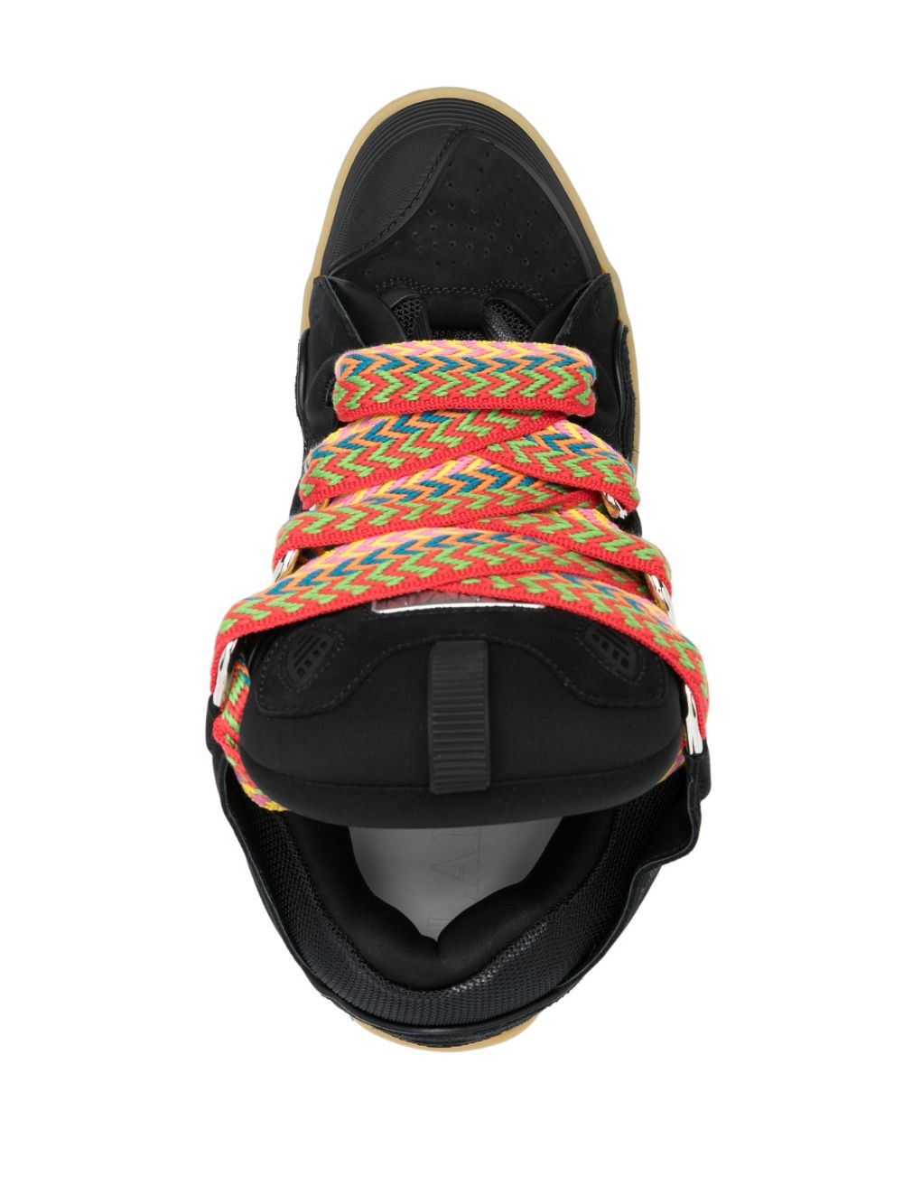 Panelled Padded Black Calf Suede Sneakers
