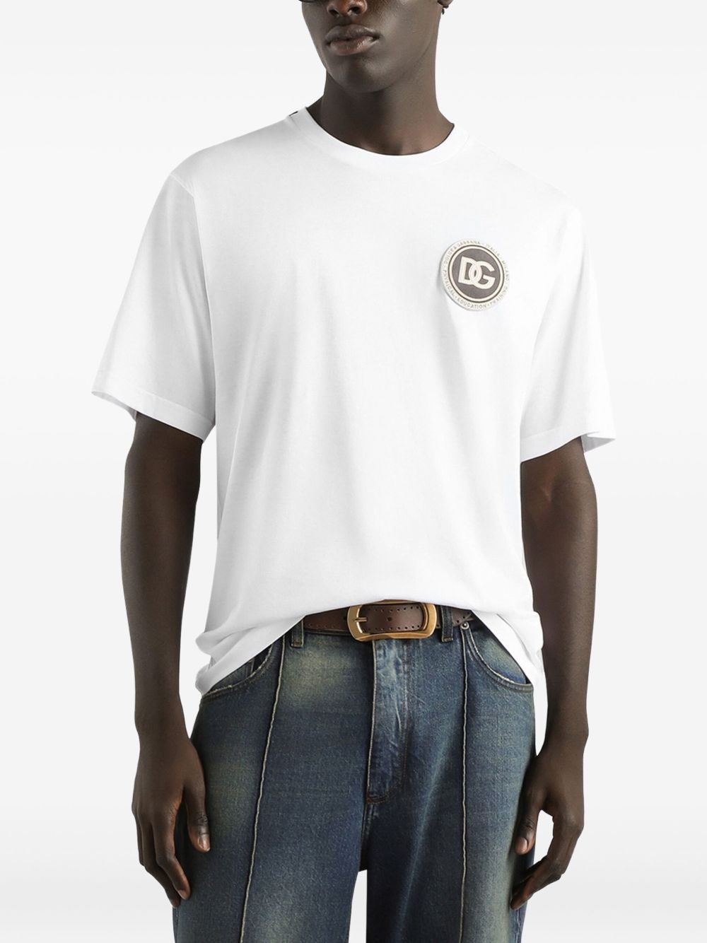 Relaxed Fit White Cotton T-Shirt