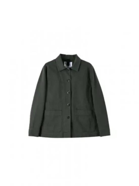 Minimalist Button-Up Jacket with Structured Silhouette