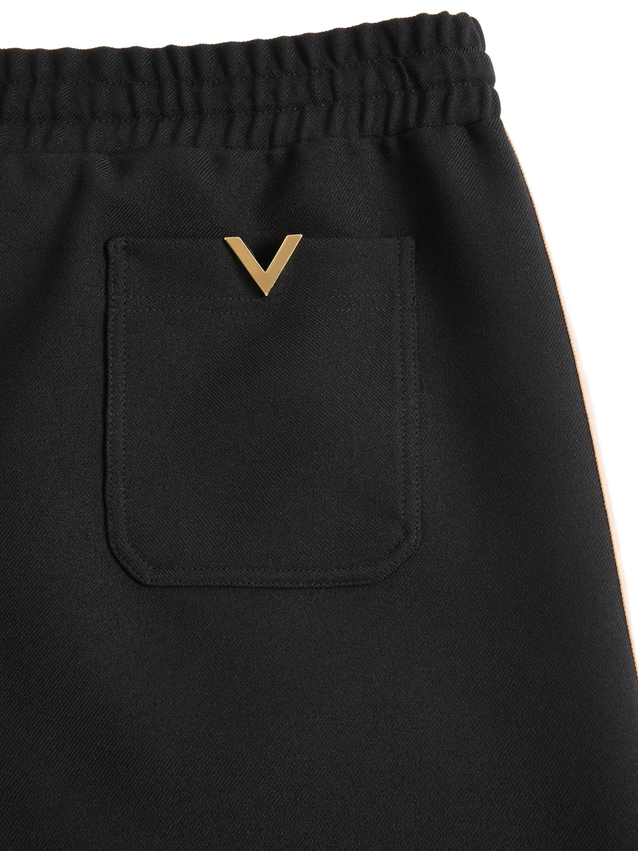 Black Jersey Bottom Vgold Track Pants