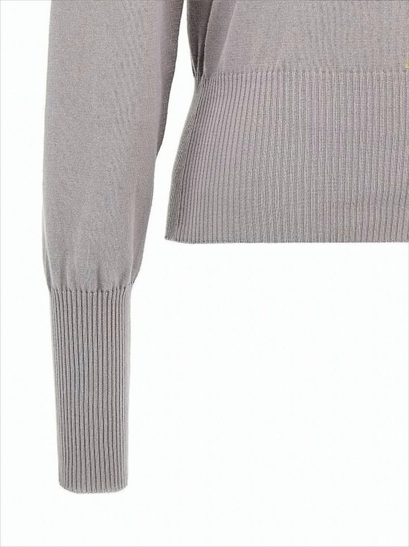 Argyle Knit Cardigan with Wooden Button Closure