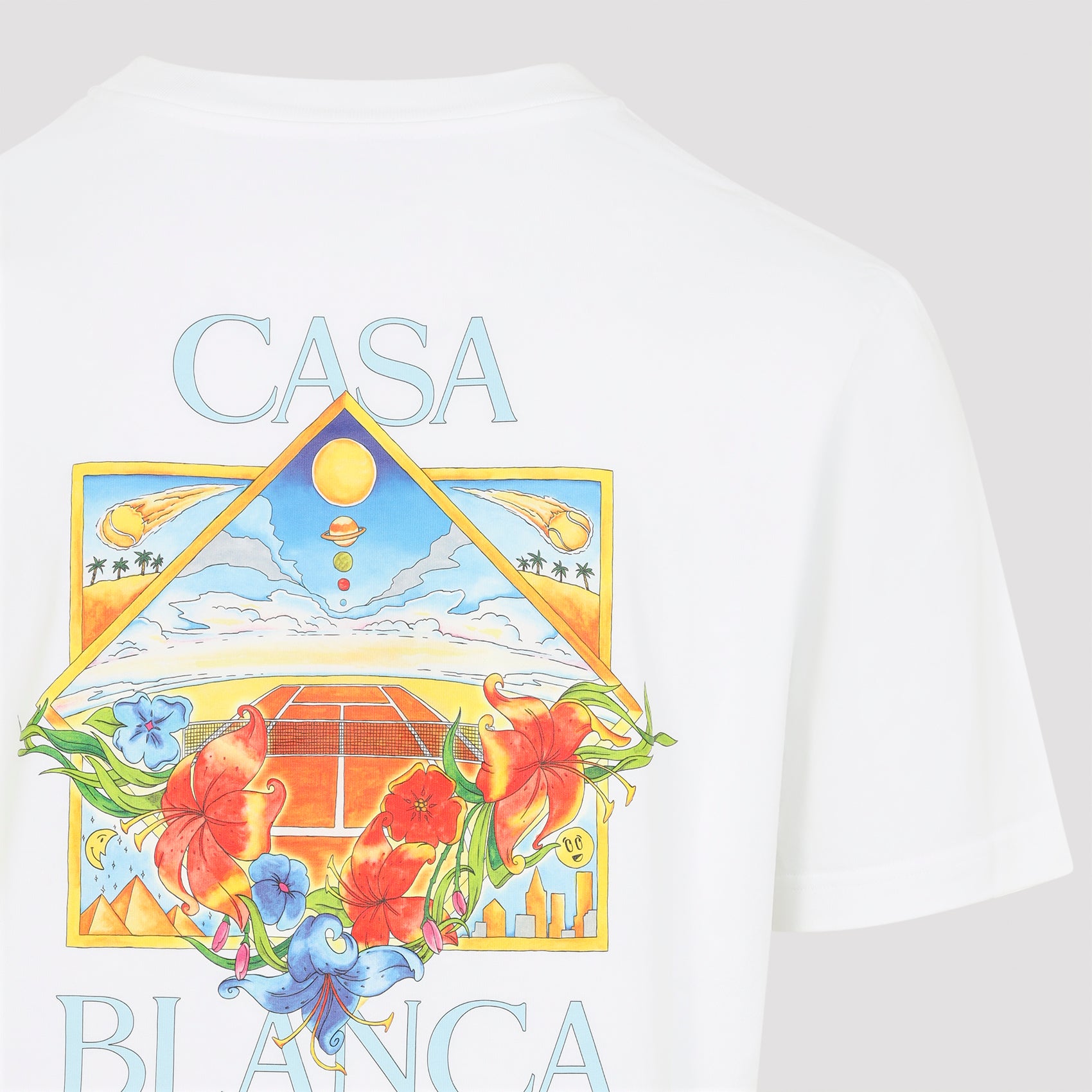 T-shirt z organicznej bawełny z nadrukiem o luźnym kroju