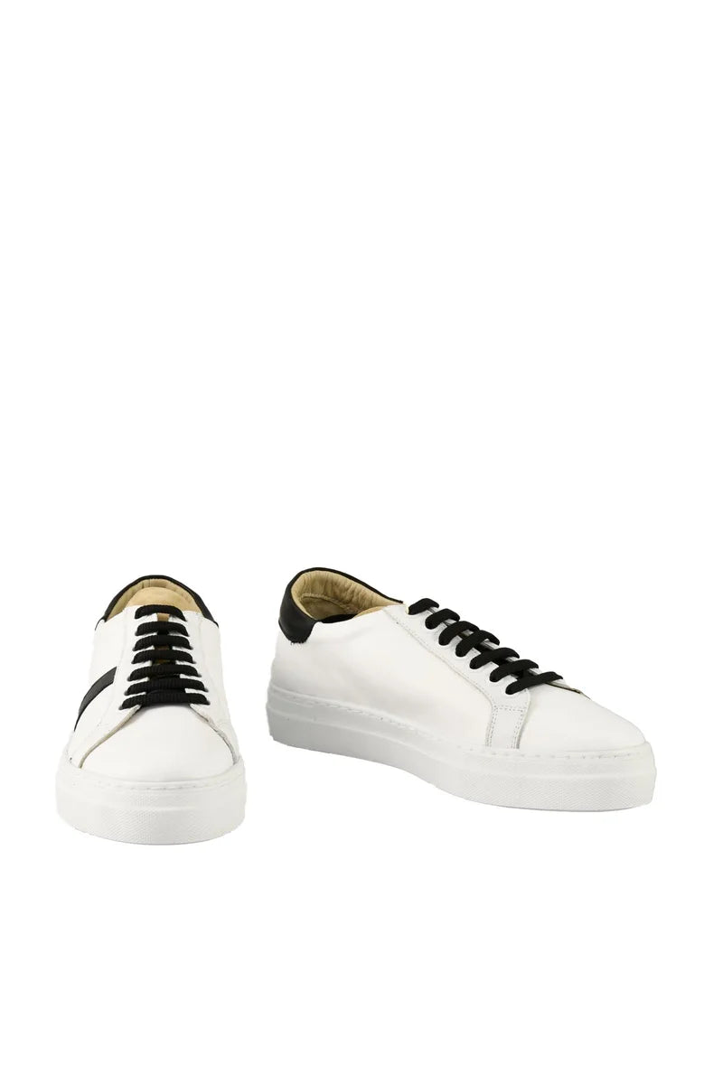 Leather Sneakers - White/Beige