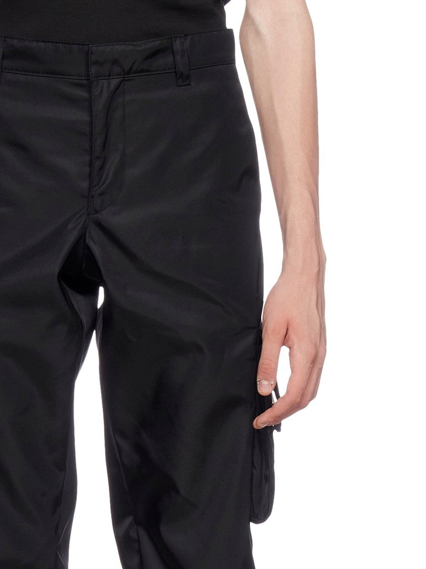 Straight Pants With Tailored Fit And Cargo Pockets