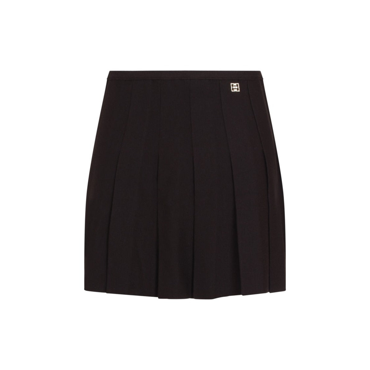 Brown Wool Blend Classic Pleated Skirt