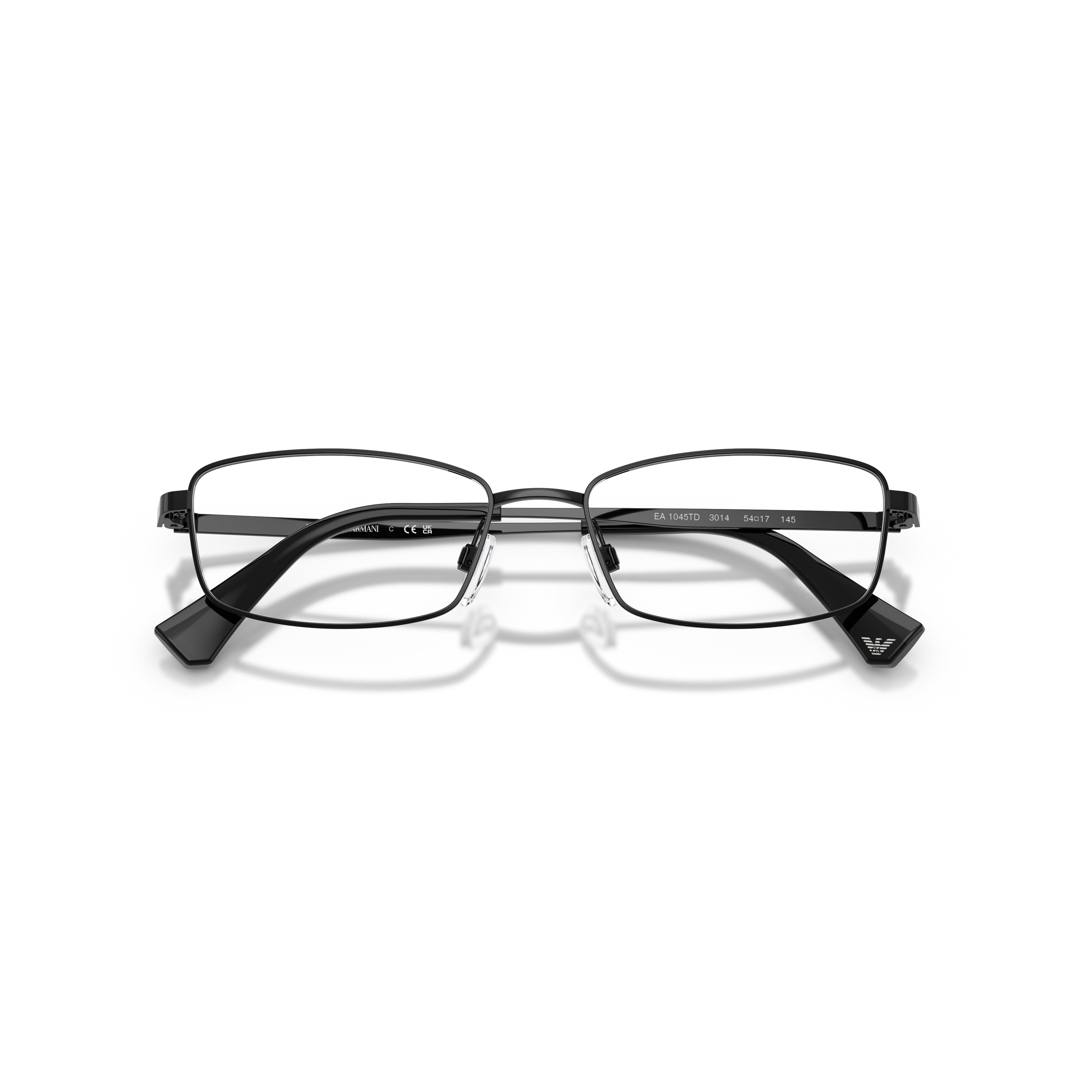 0ea1045td Rectangular Titanium Sunglasses with Adjustable Nose Pads