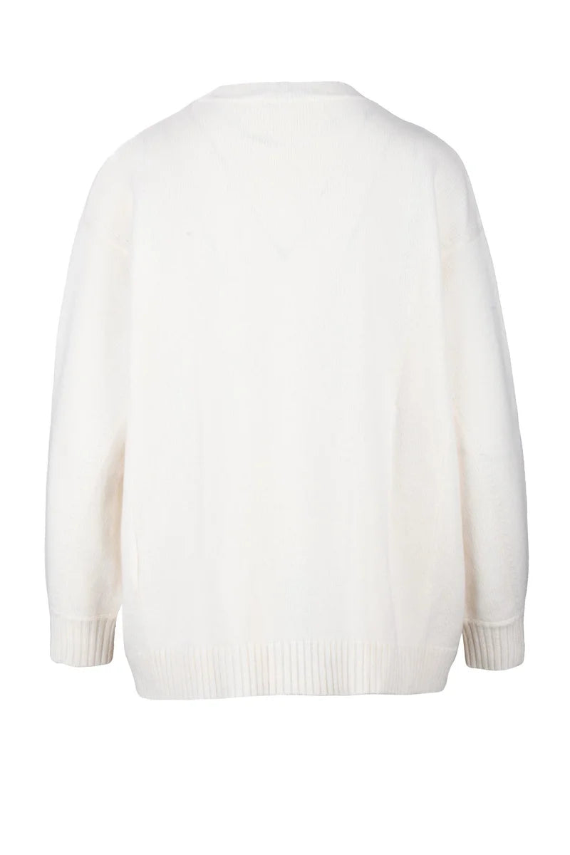 Fido1 Loose Sweater - White