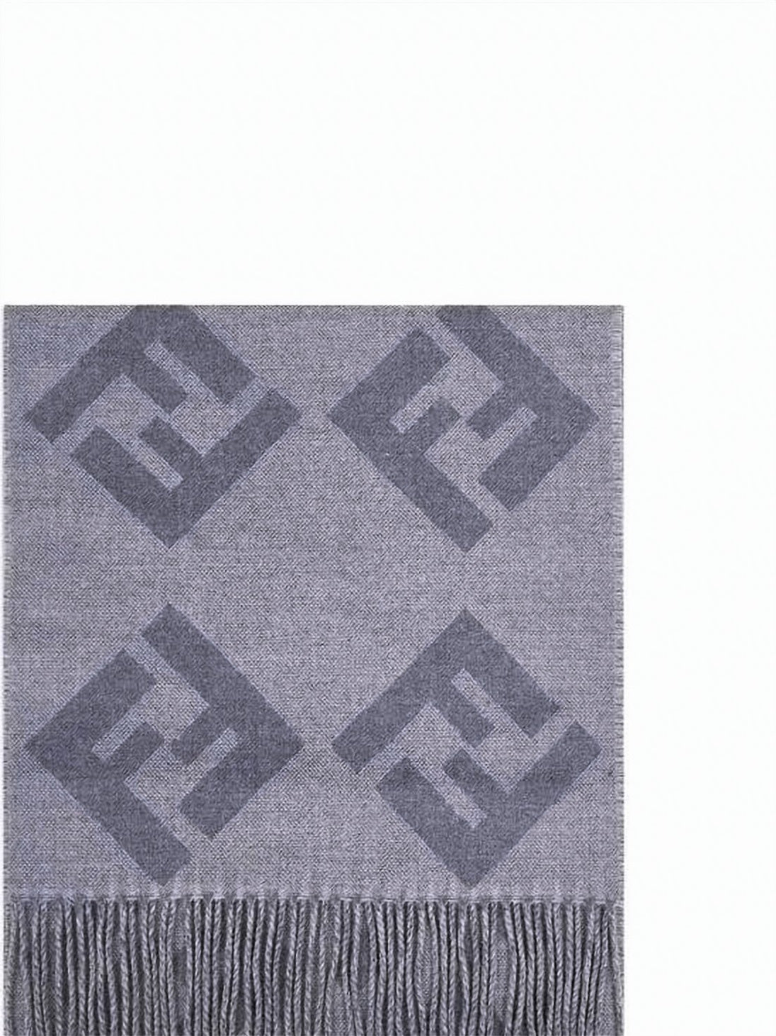 Wool Scarf With Interlocking Geometric Patterns