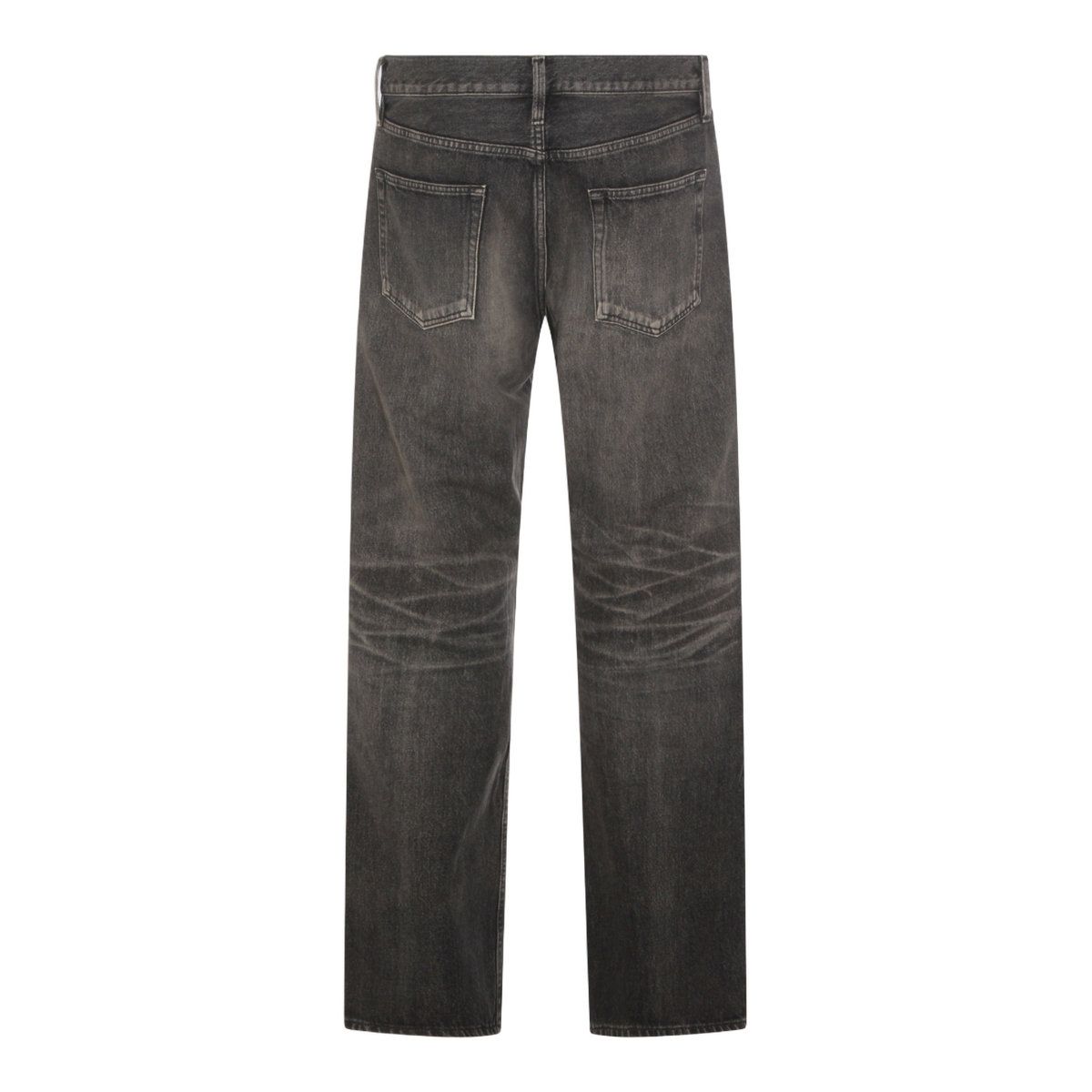 Faded Black Straight-Leg Jeans with Vintage Appeal