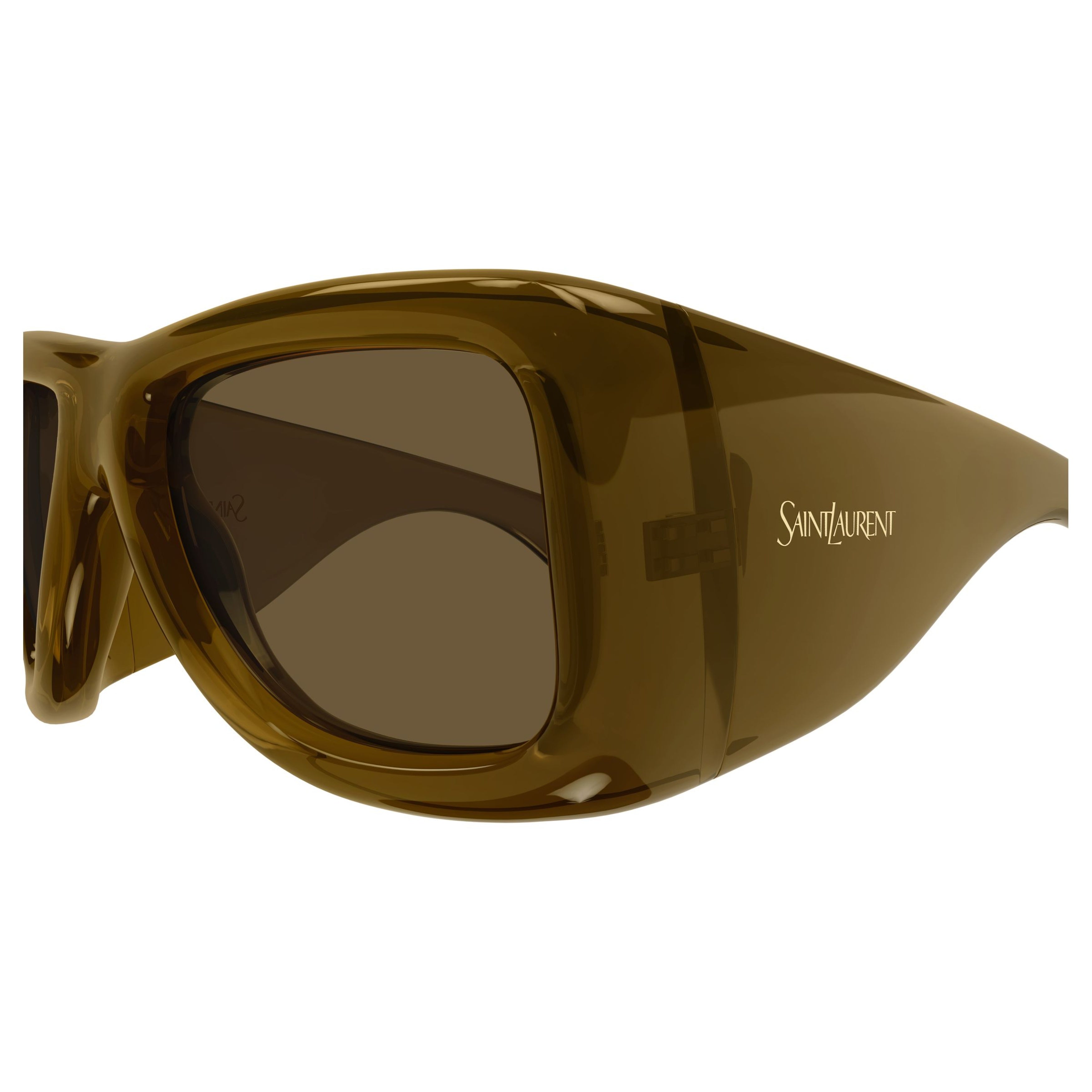 Oversized Rectangular Sunglasses With Glossy Finish And Subtle Branding