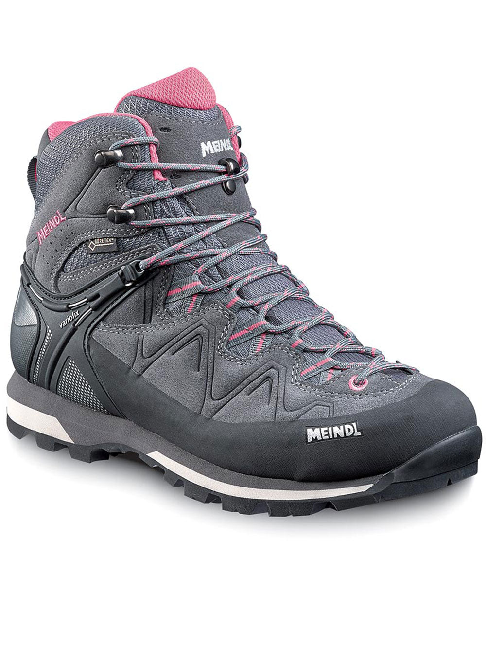 Mid-Height Hiking Boot with Textured and Smooth Materials