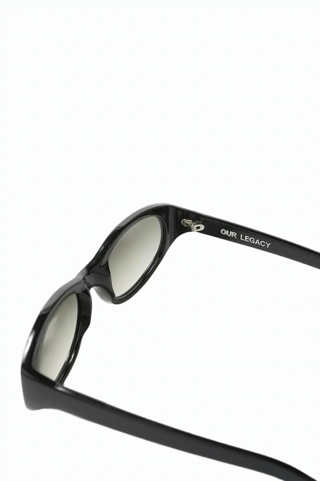 Narrow Oval Frame Sunglasses with Glossy Finish
