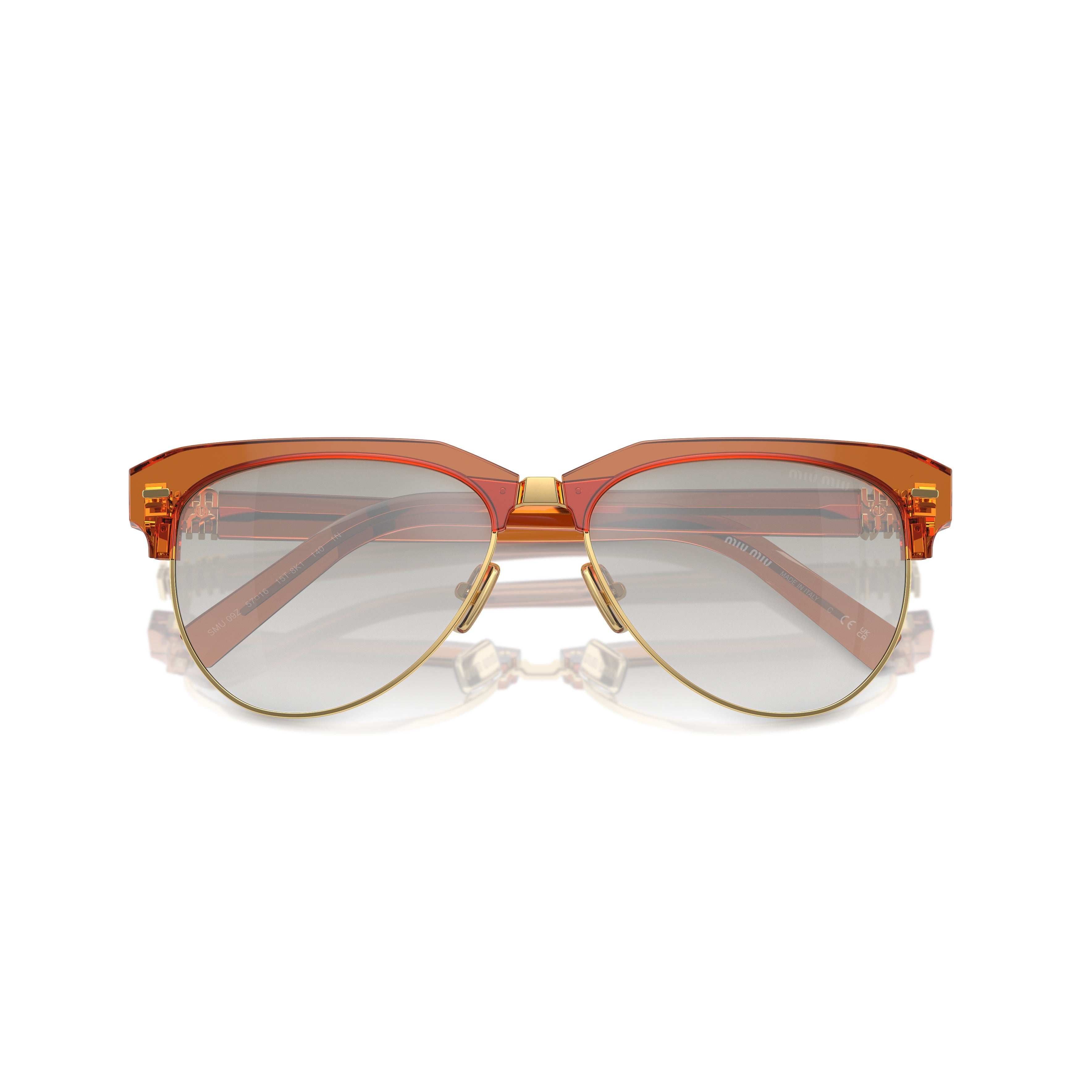 0mu 09zs Translucent Amber Acetate Sunglasses