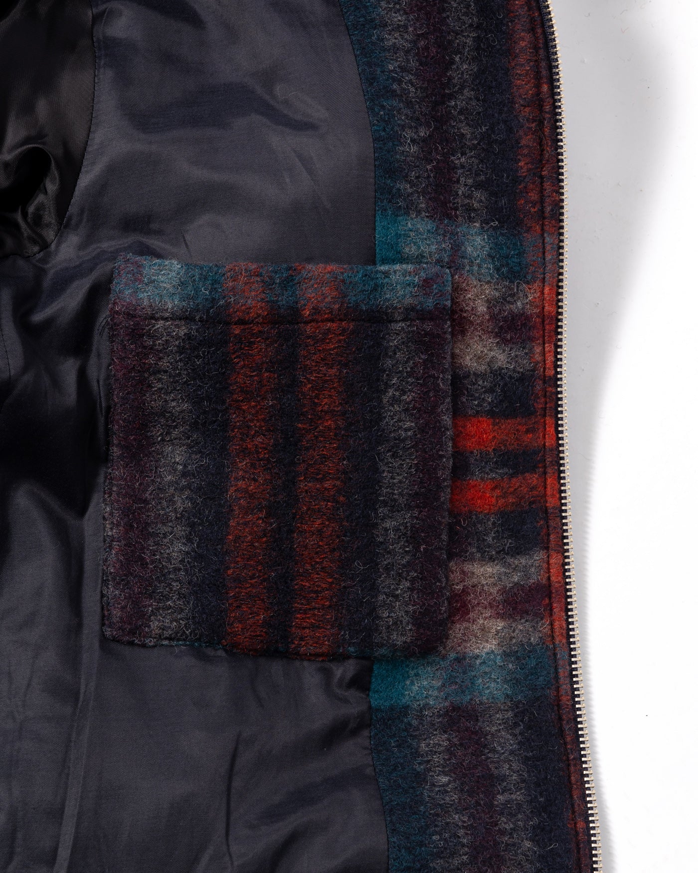 Woolen Check Heath Jacket with Navy
