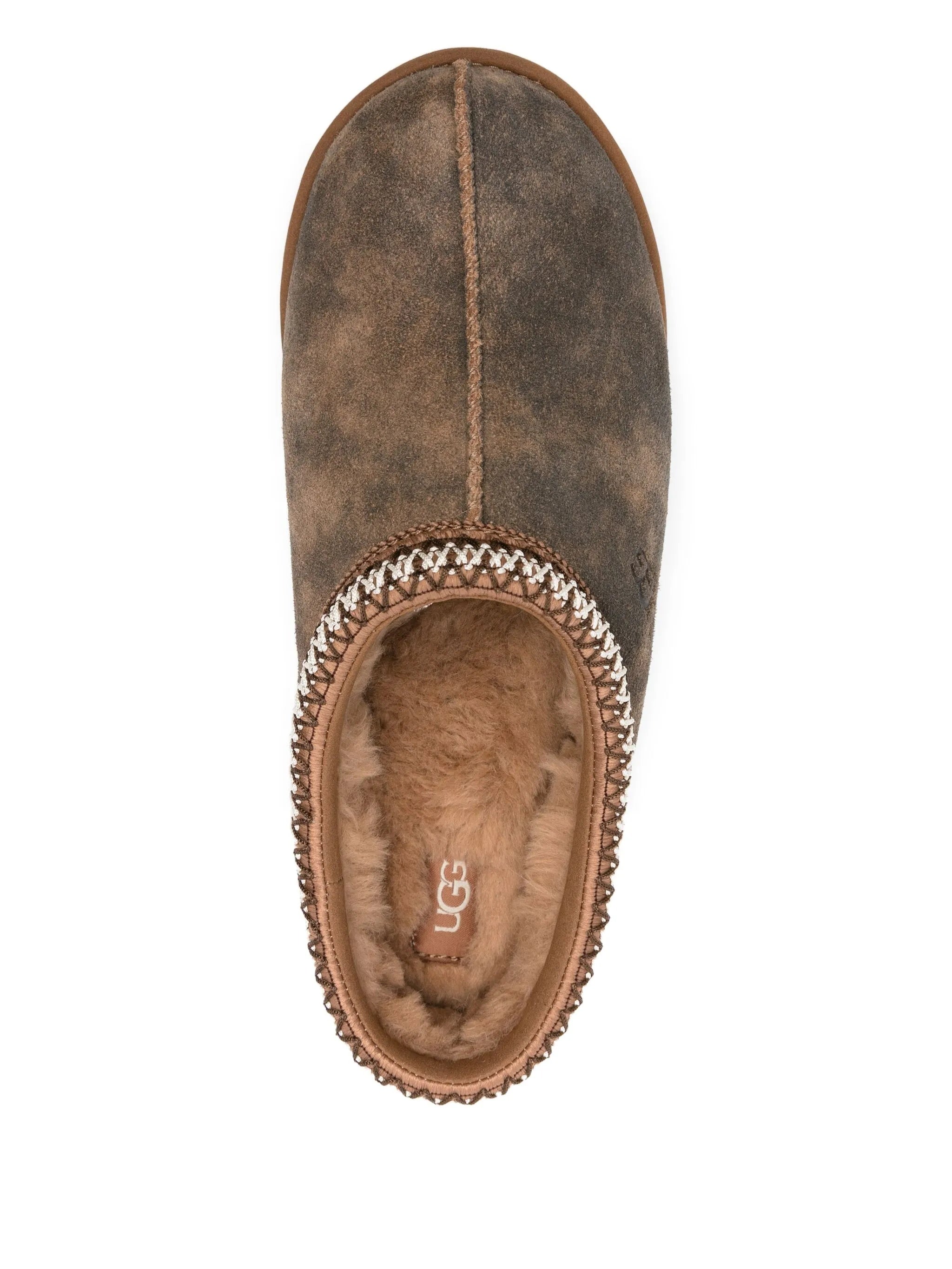 Brown M Tasman Baxter Suede-Like Slippers