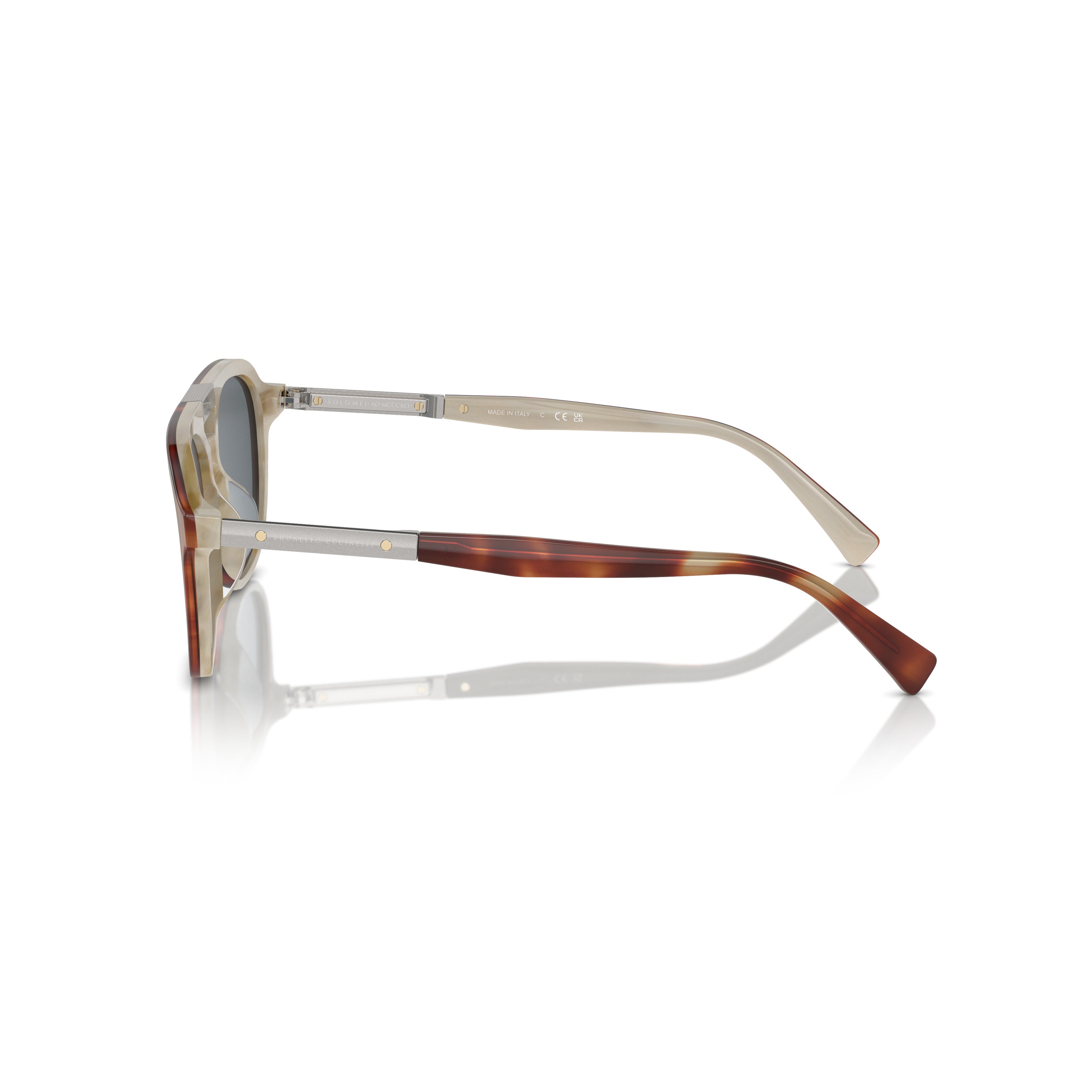0bc4001s Tortoiseshell Acetate Sunglasses with Distinctive Cut-Out Bridge