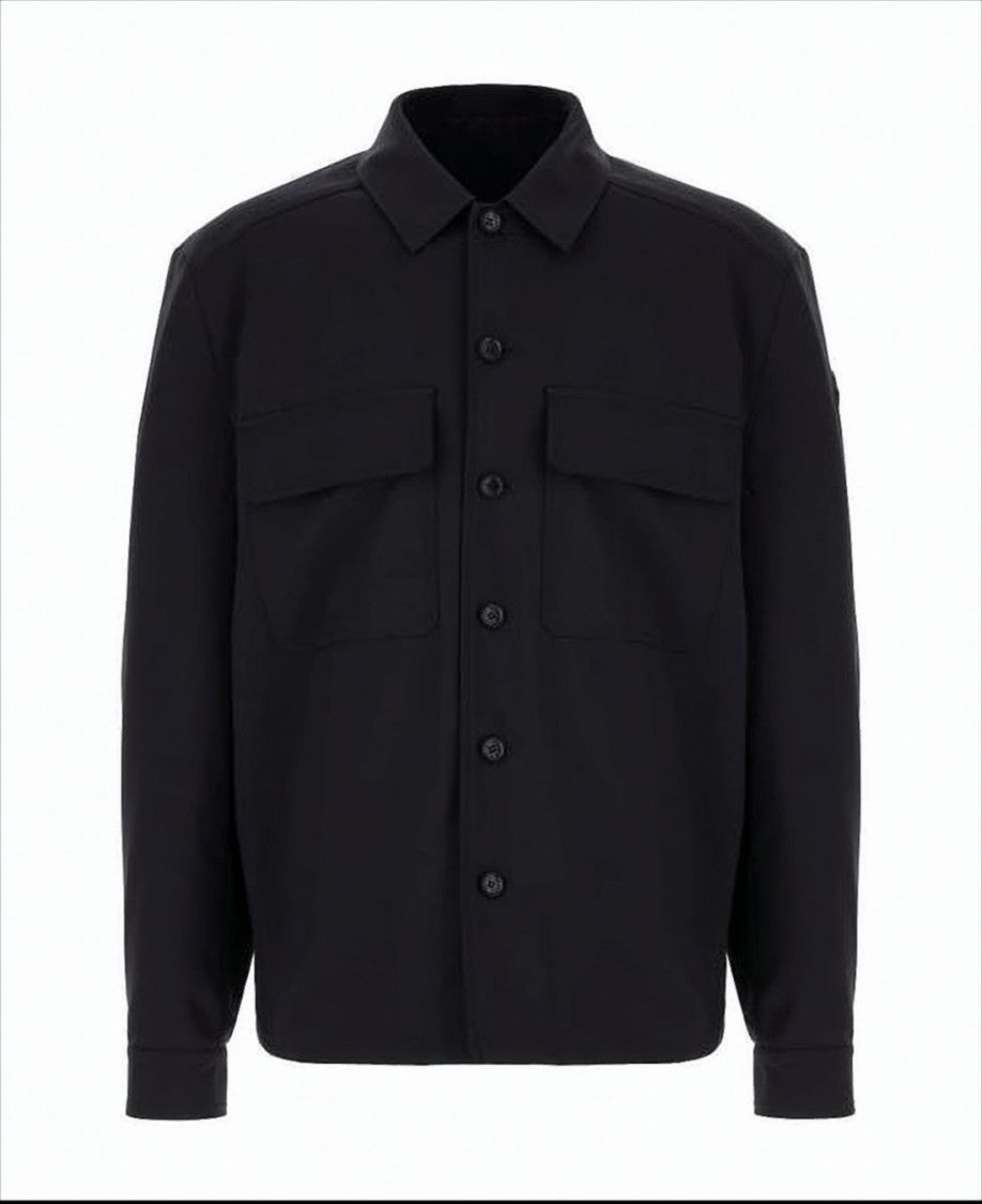Long-Sleeve Casual Shirt with Structured Collar