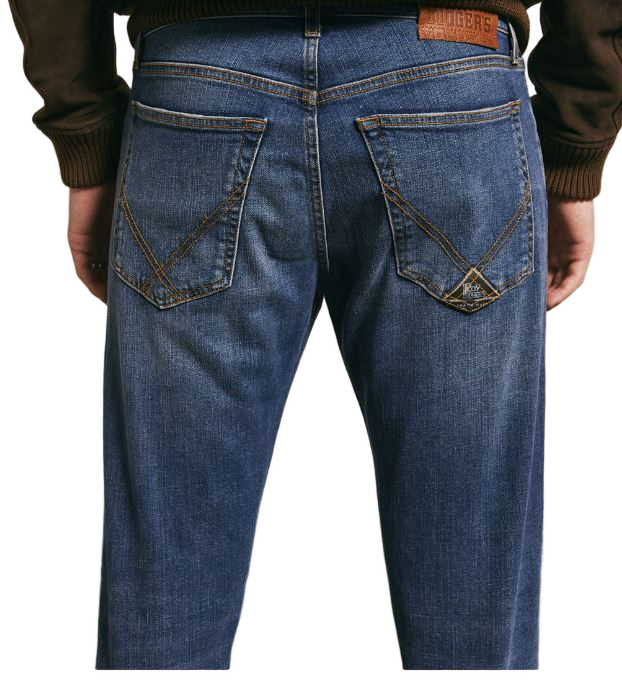 Medium Wash Denim Jeans With Regular Fit