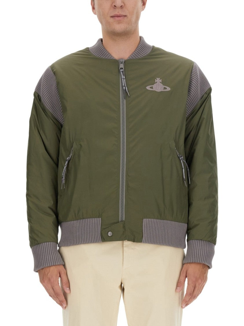 Bomber Jacket With Logo