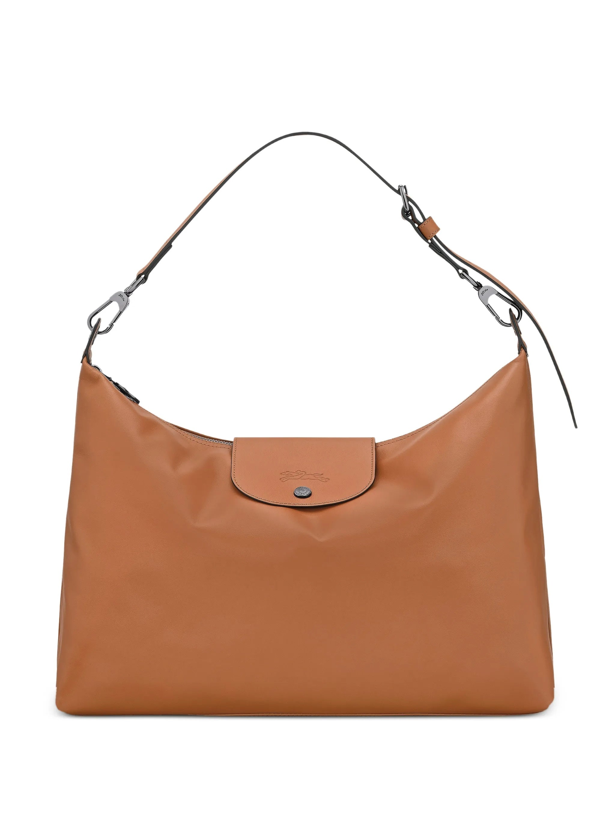 Rectangular Brown Shoulder Bag With Adjustable Strap