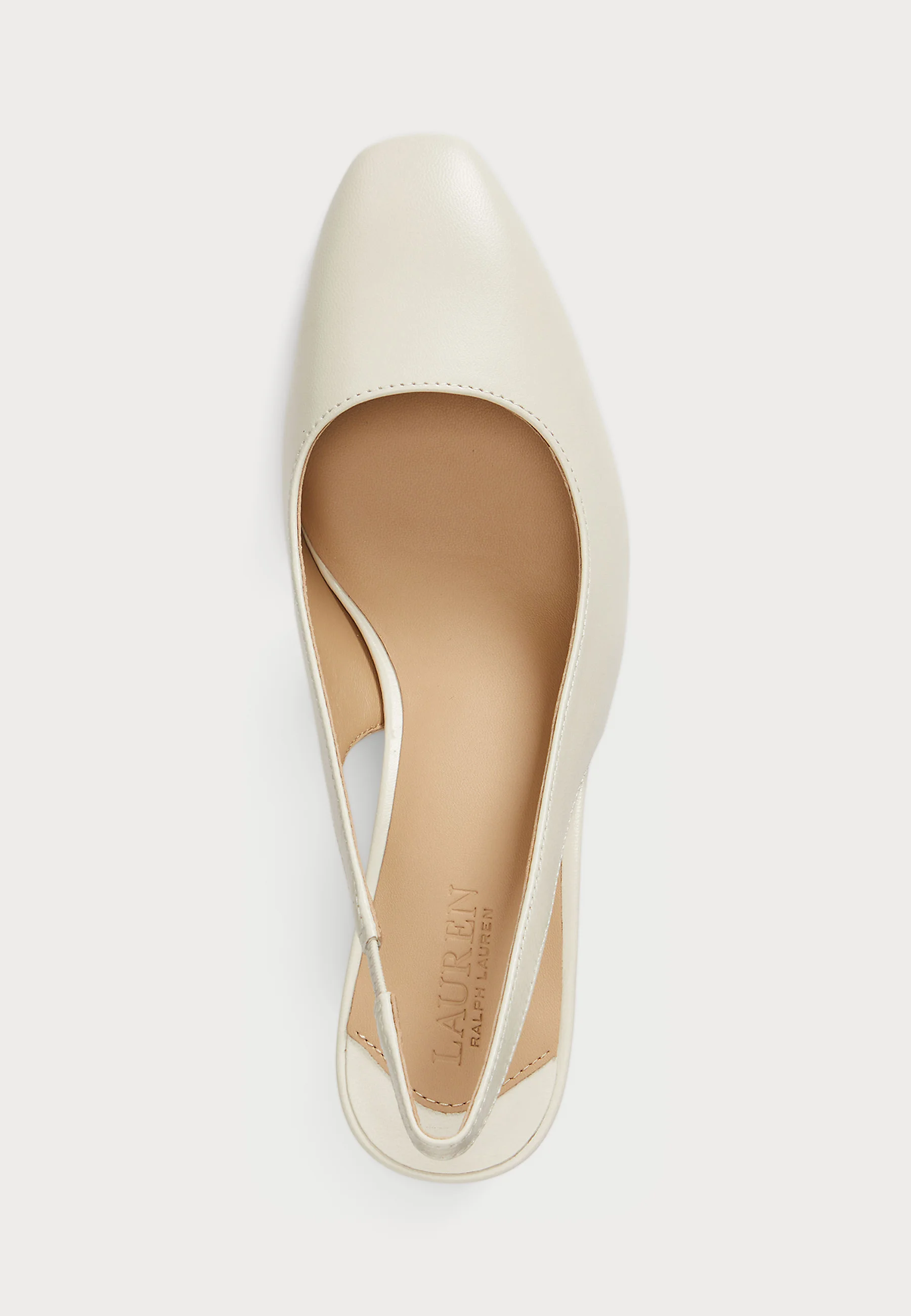 White Closed Toe Slingback Pumps