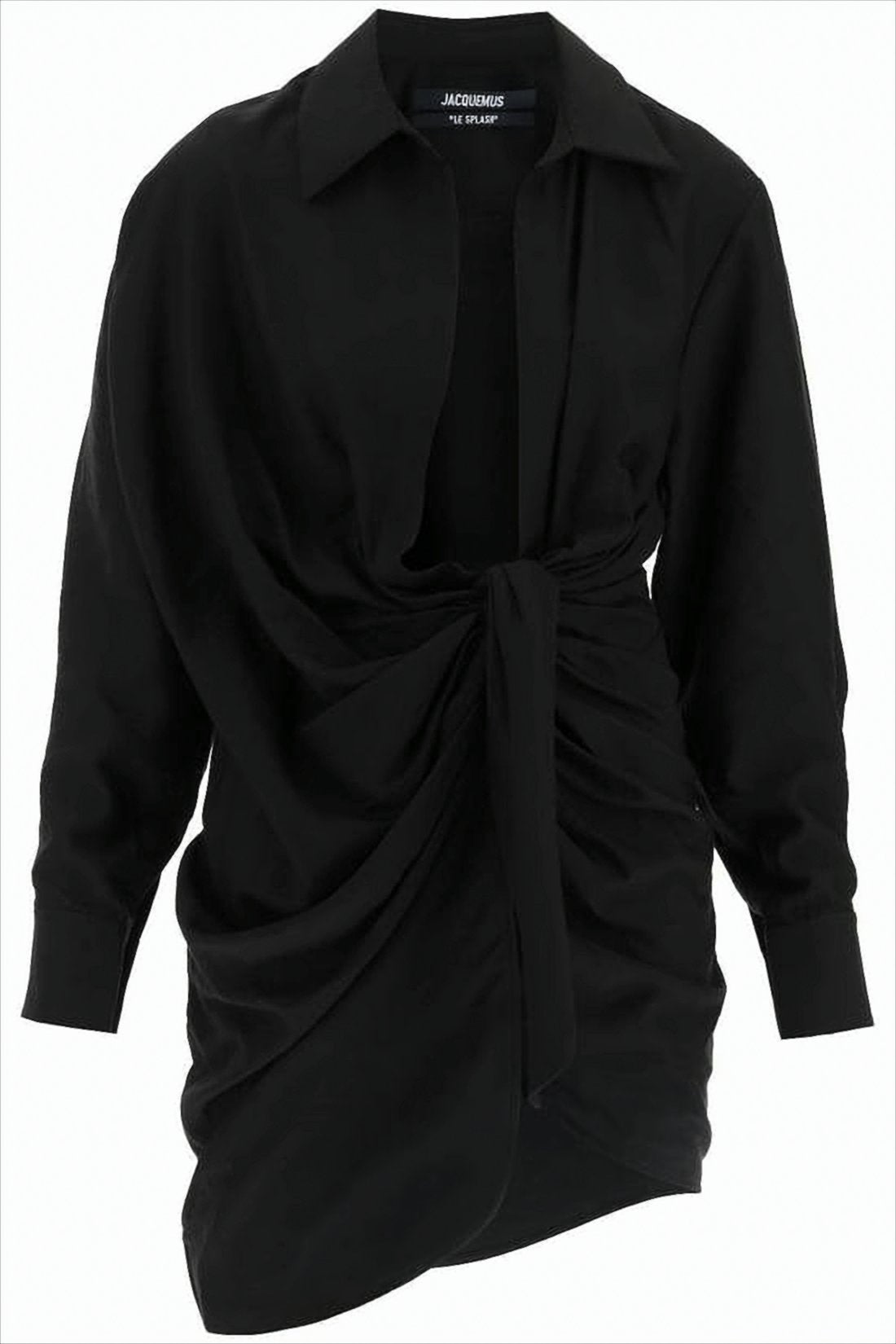 Midi Dress with Deep V Neckline