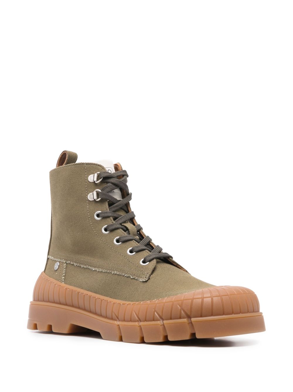 Khaki Fabric Boots