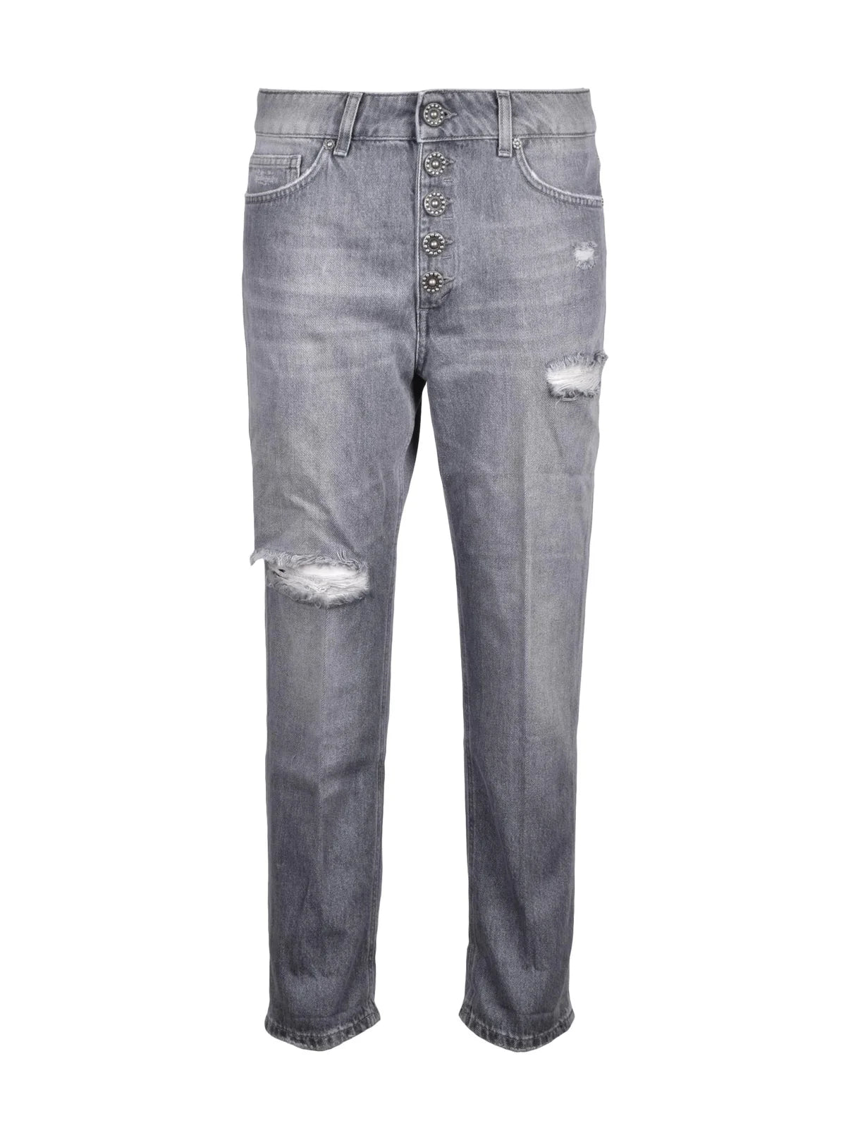 Grey Icon Loose Fit Cotton Jeans