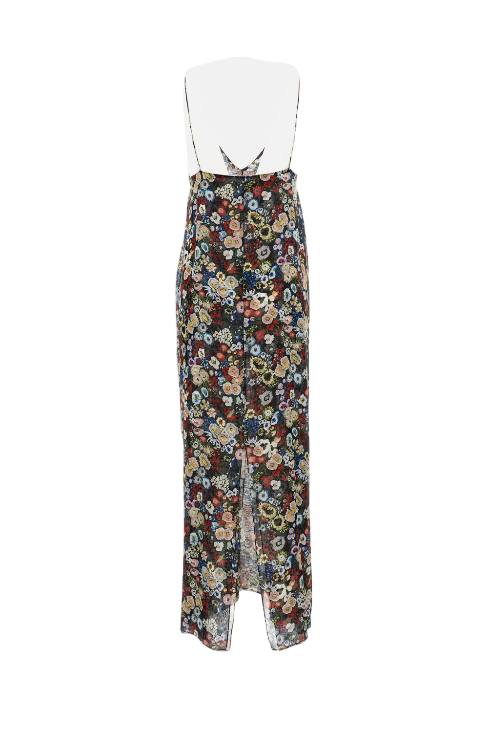 Maxi Silk Dress With Wide Neckline