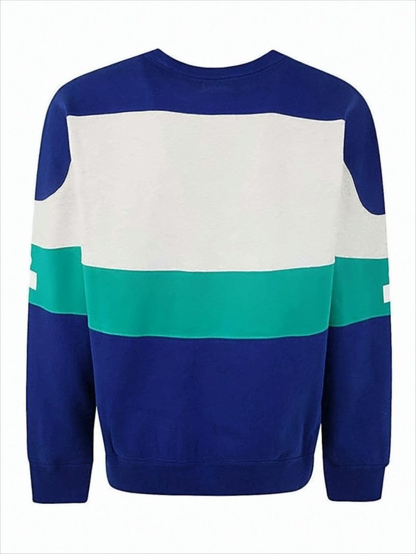 Color-Blocked Long-Sleeve T-Shirt with Subtle Branding