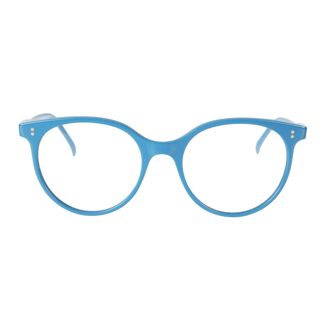 Cynda/N-52 Rounded Frame Glasses with Matte Finish