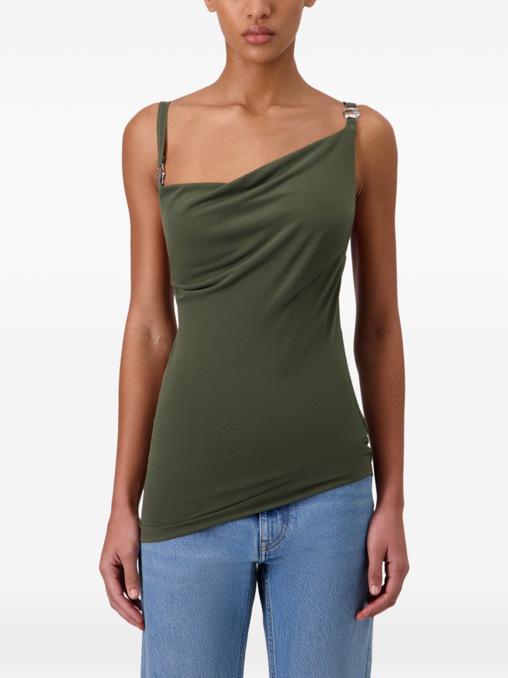 Draped Cowl Neckline Tank Top