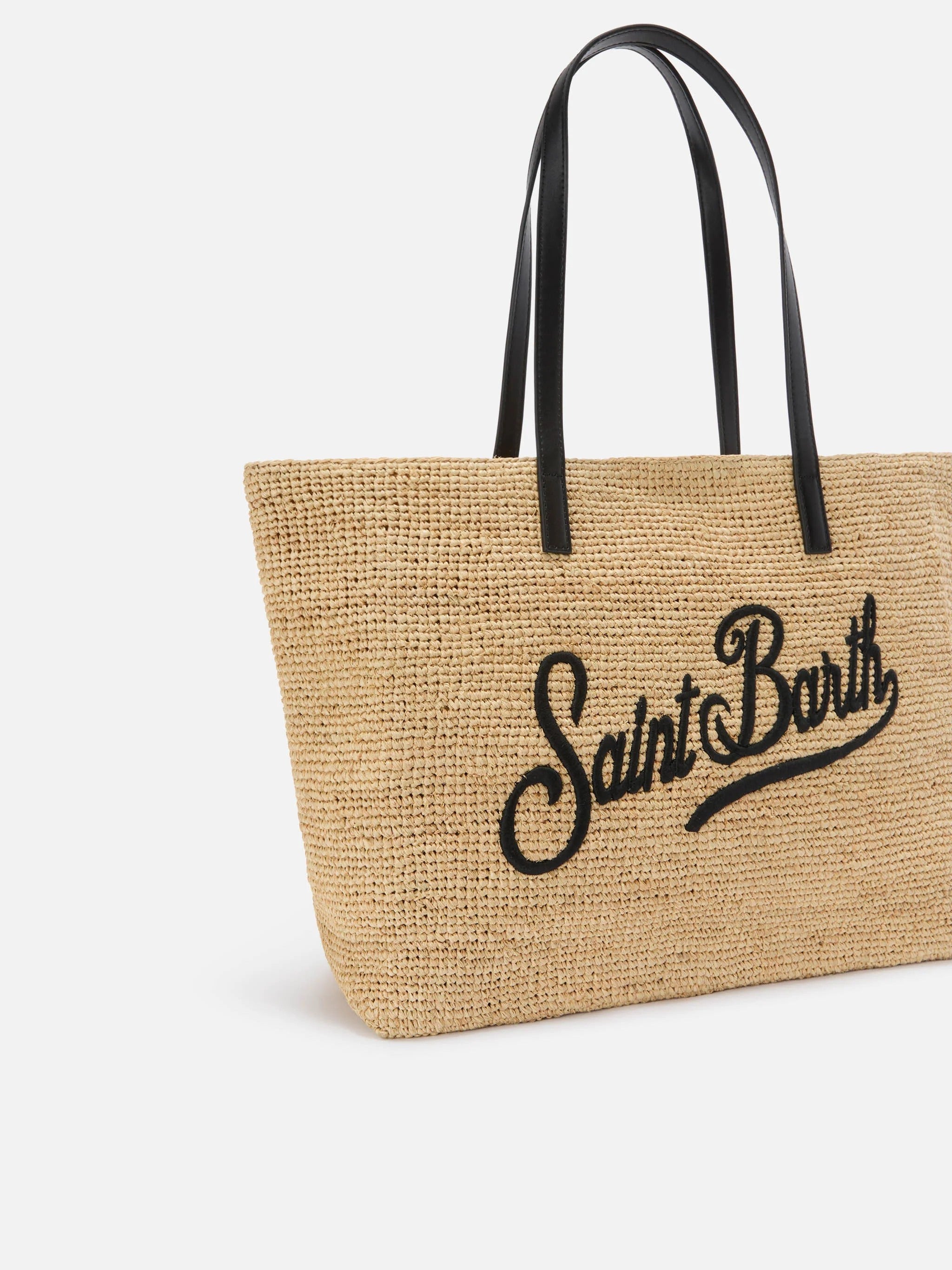Woven Tote Bag with Embroidered Logo