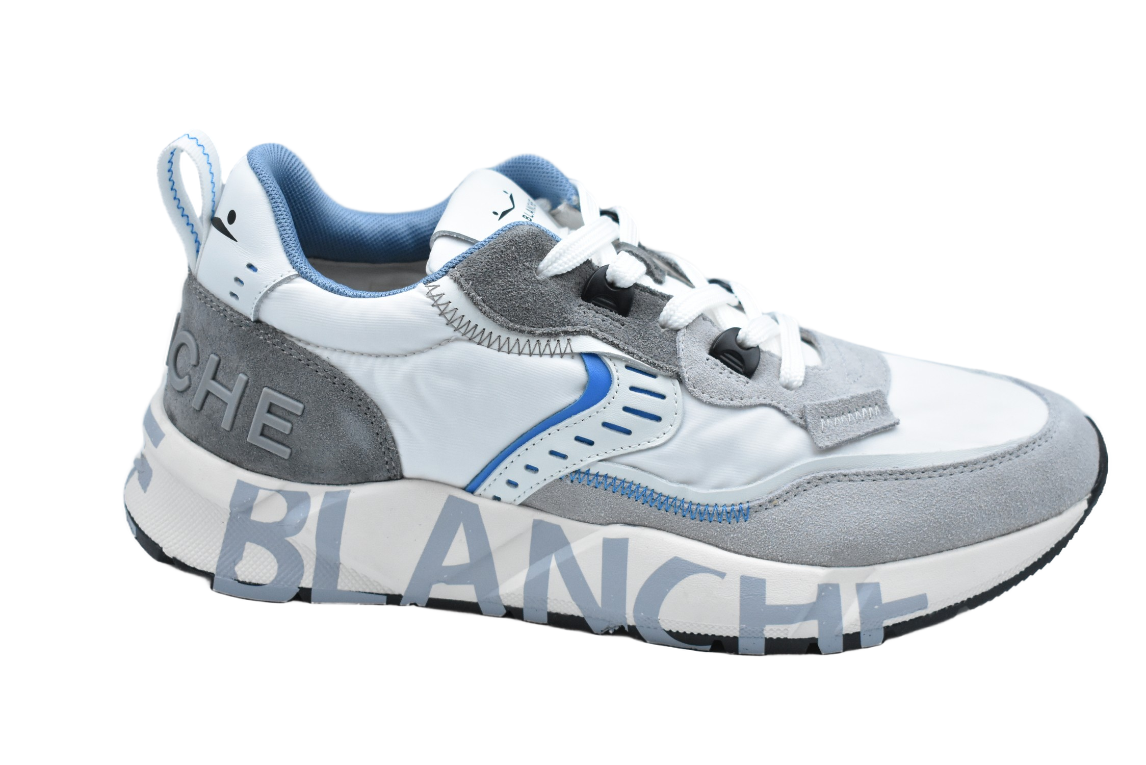 Grey-Blue Sneakers With Contrasting Details