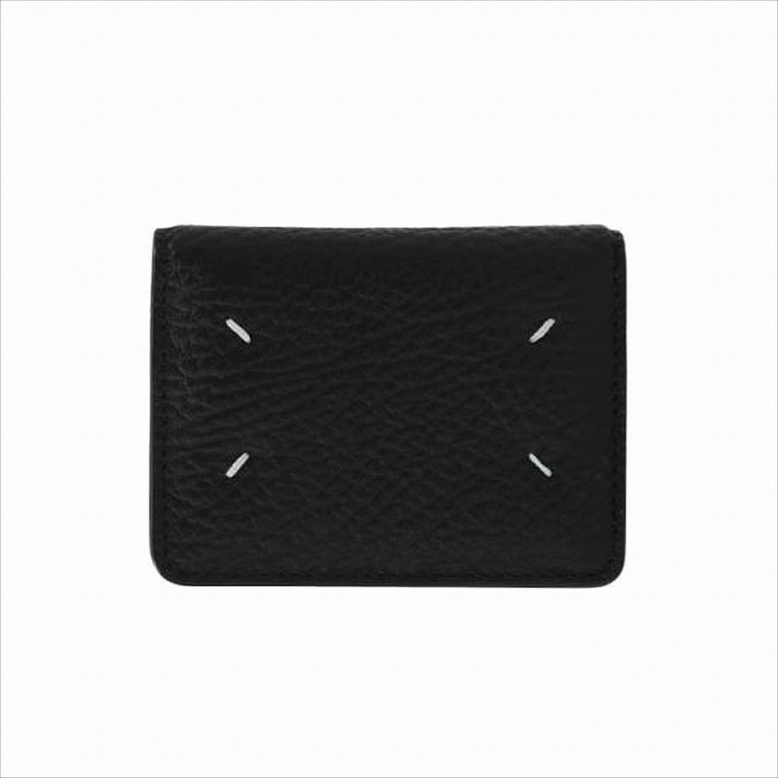 Rectangular Wallet in Textured Calf Leather