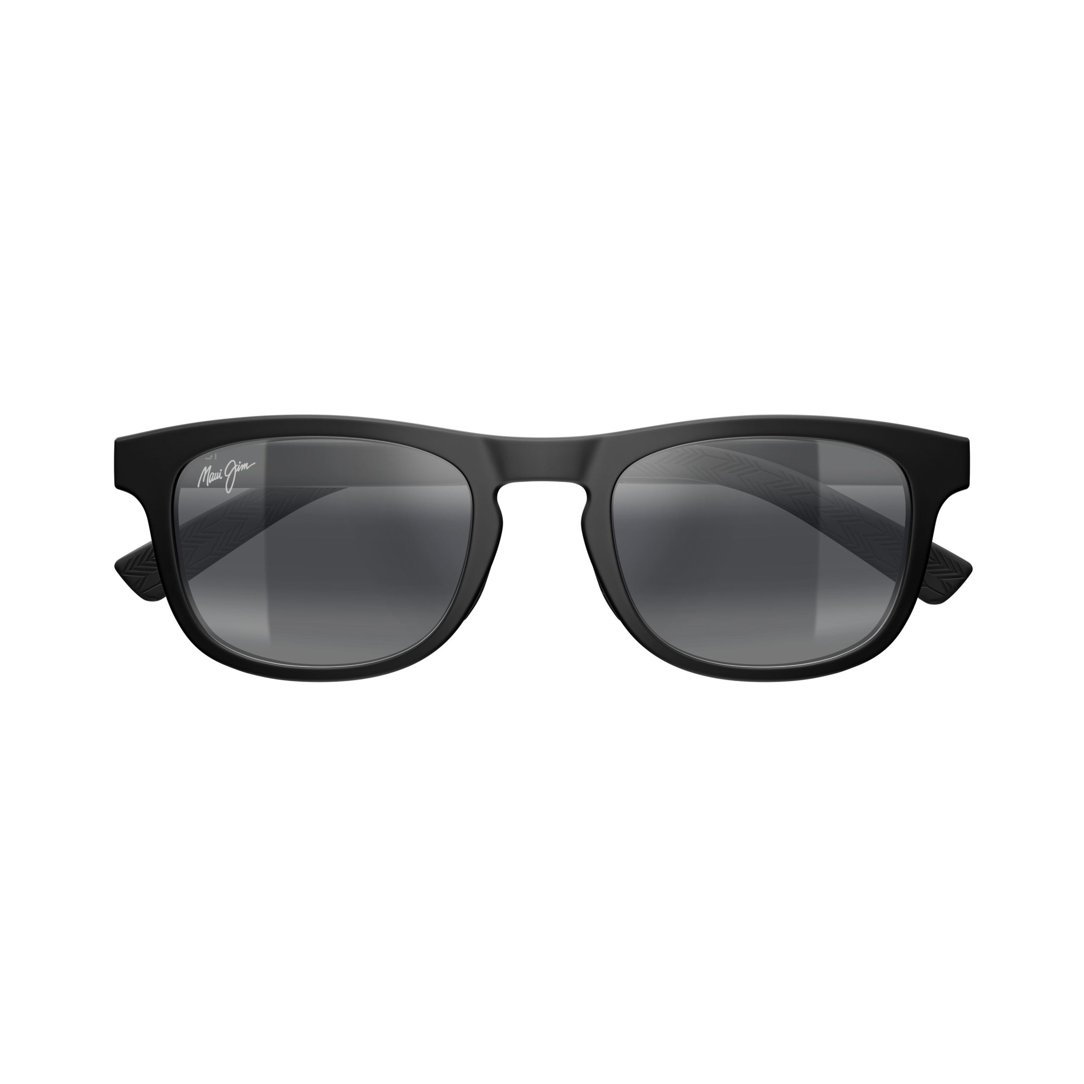 Aliali Rectangular Frame Sunglasses with Matte Black Finish