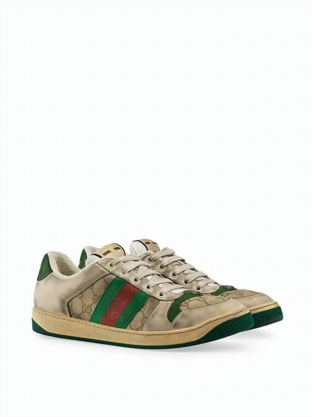 Distressed GG Monogram Canvas Sneakers