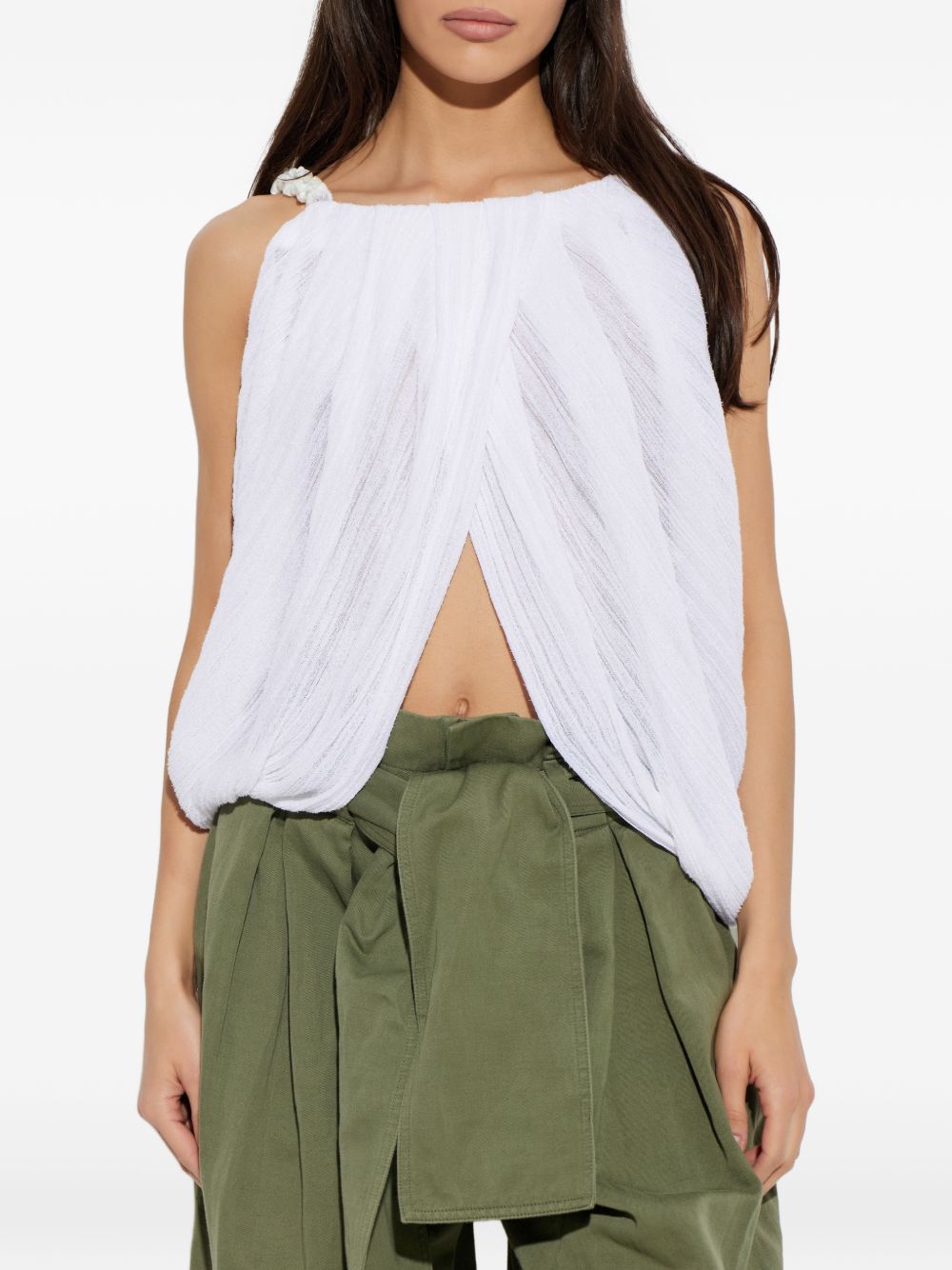 Minimalist Sleeveless Crew Neck Knit Top