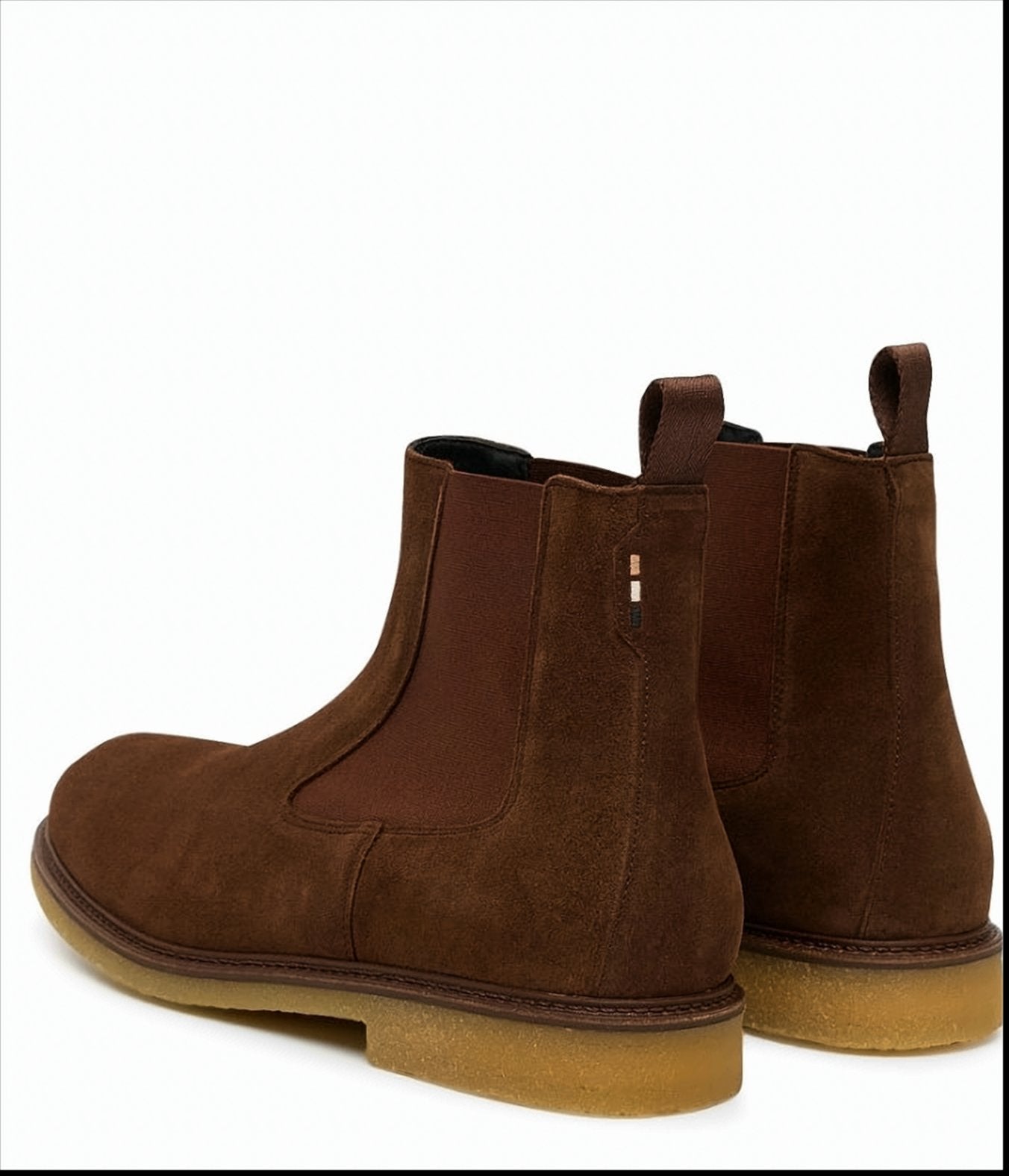 Brown Suede Ankle Boots With Flexible Design